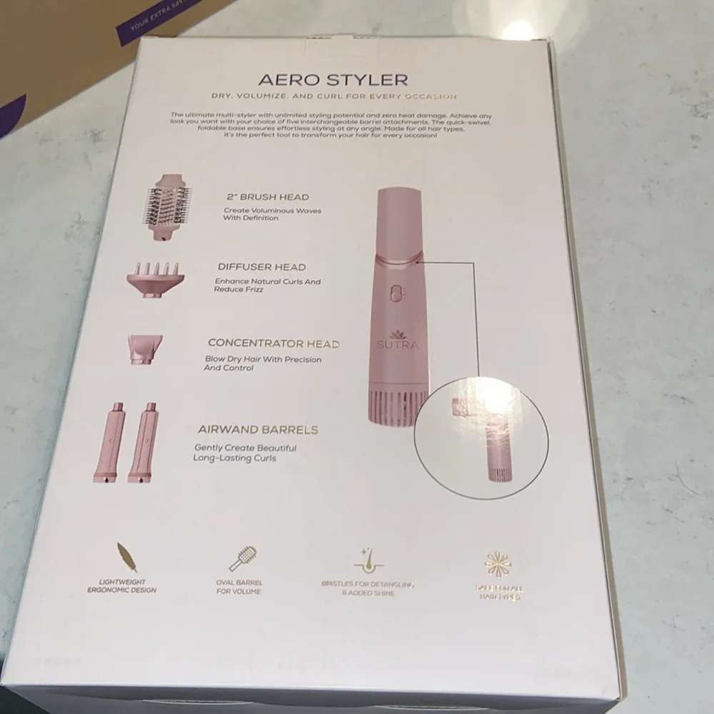 Sutra Aero Styler Hair Tool Set NEW in Rose Gold